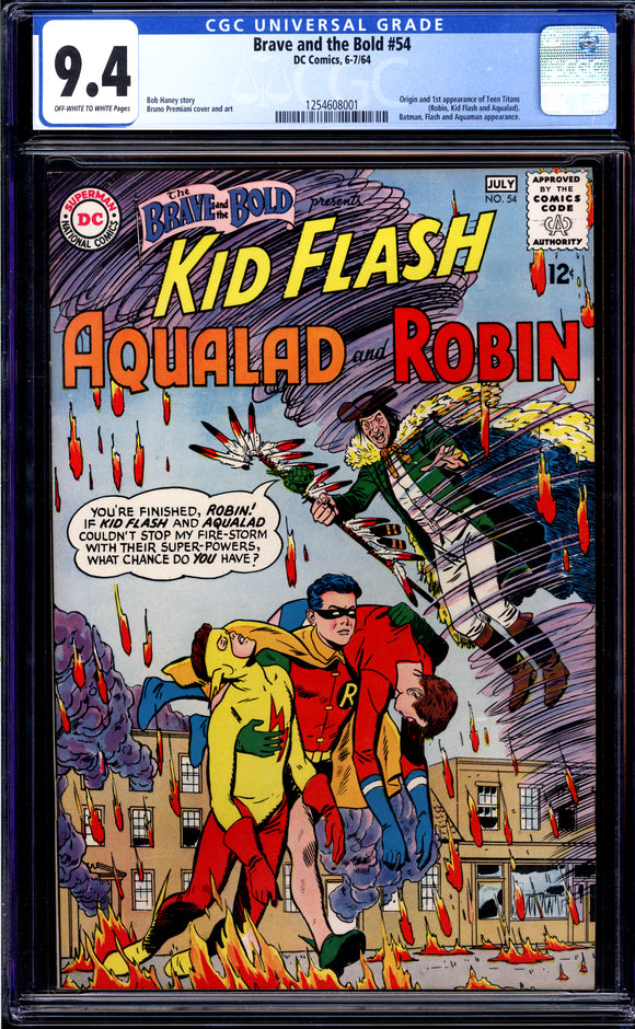 Brave and the Bold #54 CGC 9.4 (1964) 1st App. Teen Titans! HIGH GRADE