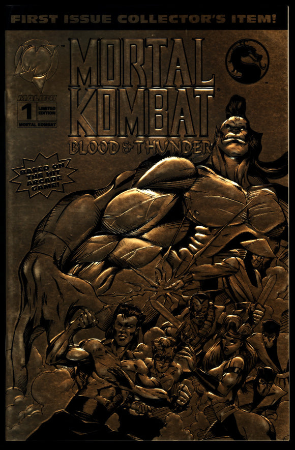 Mortal Kombat Blood & Thunder #1 NM- (1994) Gold Foil Variant! Limited!