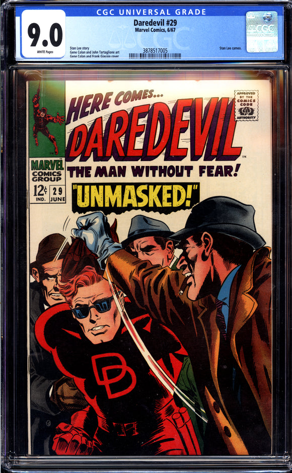 Daredevil #29 CGC 9.0 (Marvel 1967) Stan Lee Cameo!