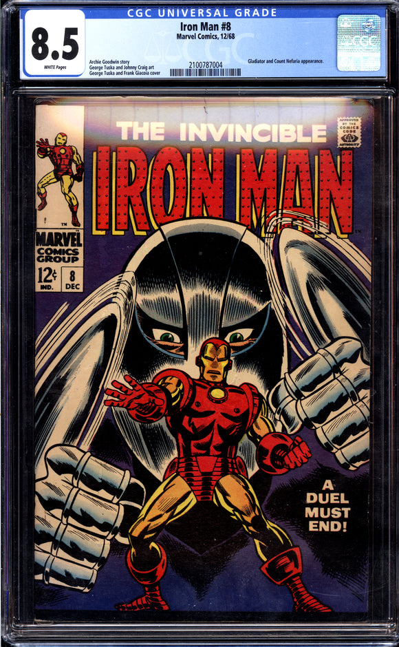 Iron Man #8 CGC 8.5 (1968) Gladiator & Count Nefaria Appearance!