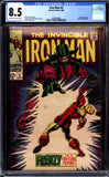 Iron Man #5 CGC 8.5 (1968) Krylla Appearance! Tuska Cover!