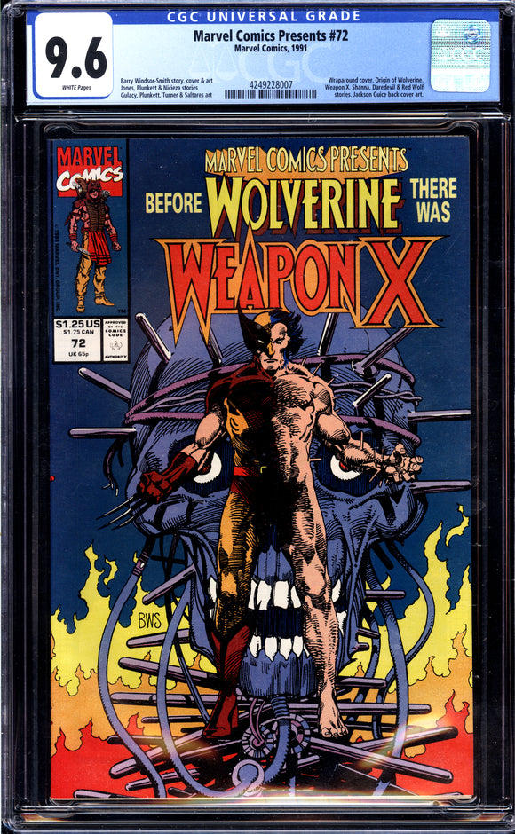 Marvel Comics Presents #72 CGC 9.6 (1991) Origin of Wolverine!