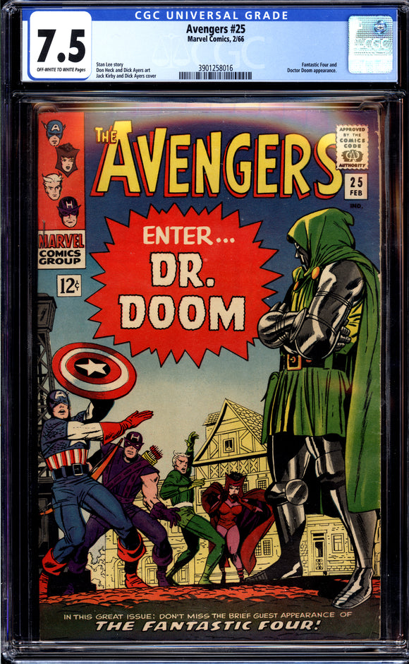 Avengers #25 CGC 7.5 (1966) Classic Doctor Doom appearance!