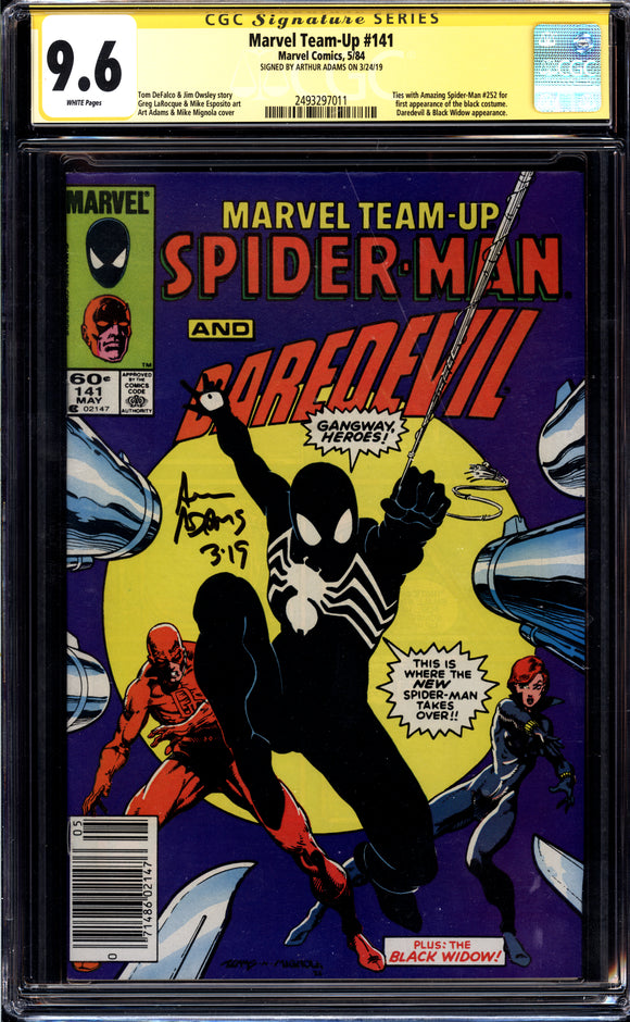 Marvel Team-Up #141 CGC 9.6 (1984) Signed Art Adams! Newsstand!