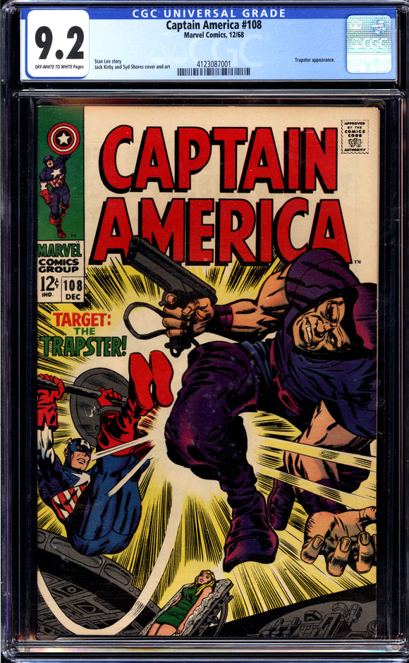 Captain America #108 CGC 9.2 (1968) Trapster appearance!