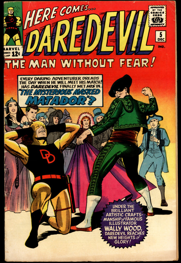 Daredevil #5 VG (1964) 1st app. of the Matador! Wally Wood cover!