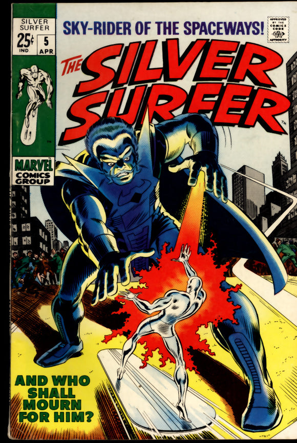 Silver Surfer #5 FN- (1969) 1st app. of Ghost Light!