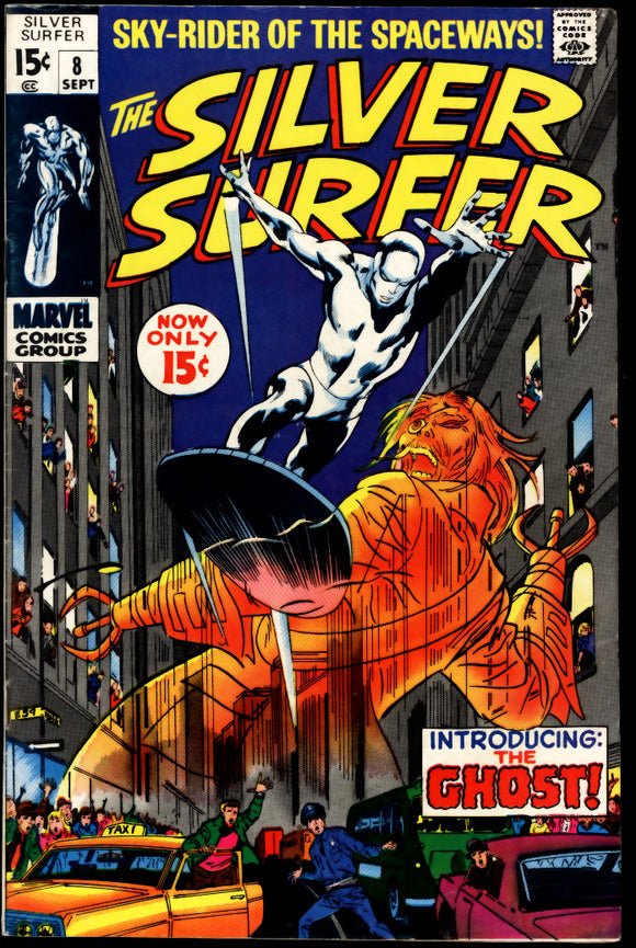 Silver Surfer #8 FN (1969) 1st Flying Dutchman! 3rd app. of Mephisto!