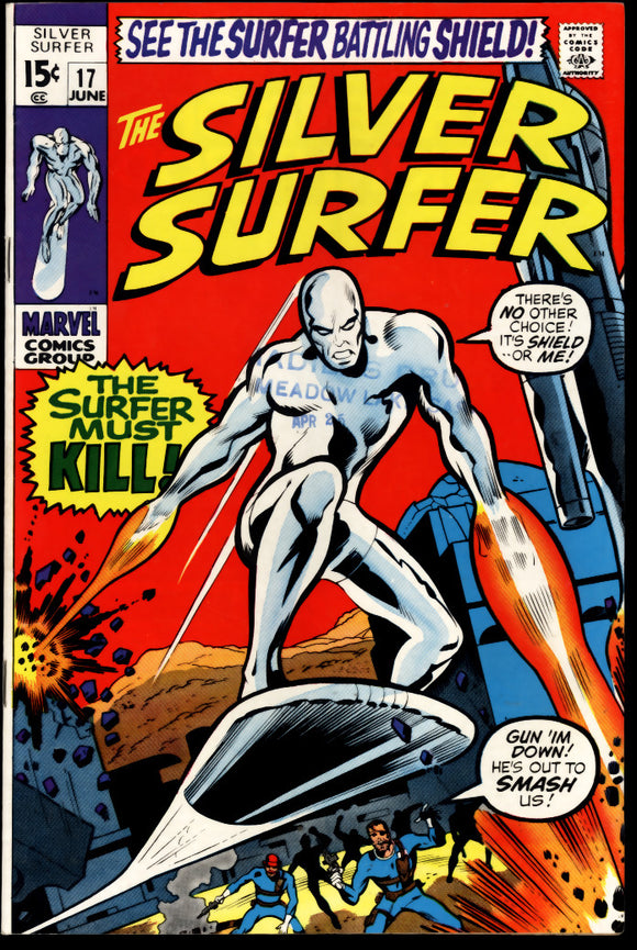 Silver Surfer #17 VF (1969) 1st appearance of Marvel's Frankenstein!