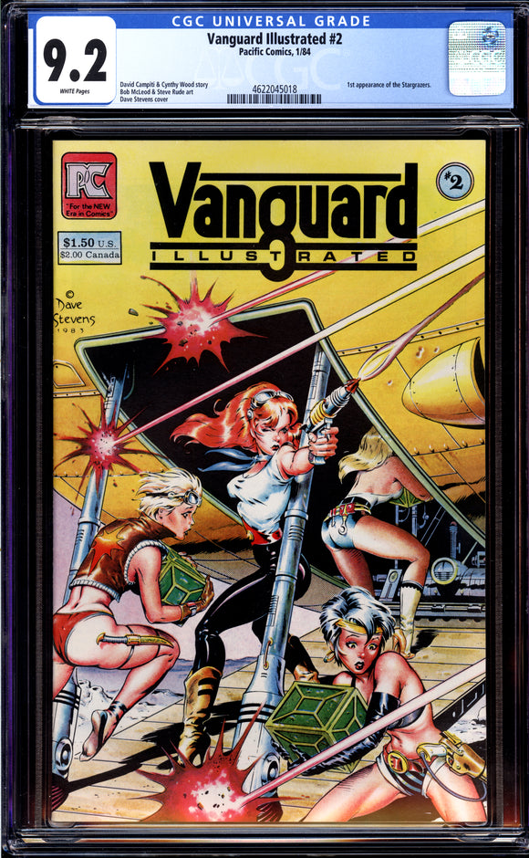 Vanguard Illustrated #2 CGC 9.2 (1984) 1st Stargazers! Dave Stevens Cover