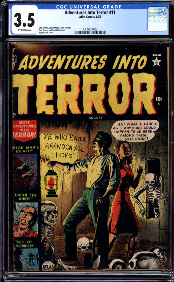 Adventures Into Terror #11 CGC 3.5 (1952) Russ Heath Pre Code Horror!