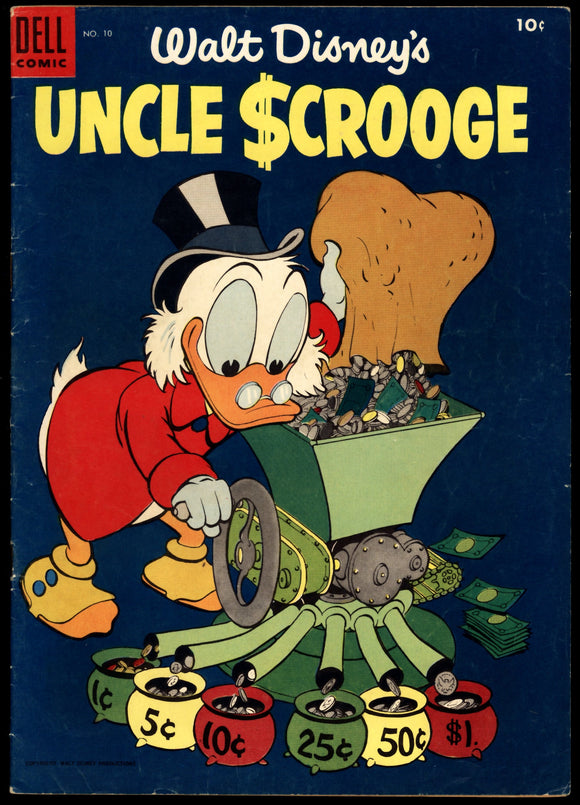 Walt Disney's Uncle Scrooge Vol. 1 #10 Dell 1955 (VG/FN) Carl Barks Art