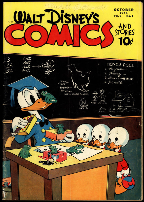 Walt Disney's Comics and Stories Vol. 6 #1 Dell 1945 (VG) Carl Barks Art