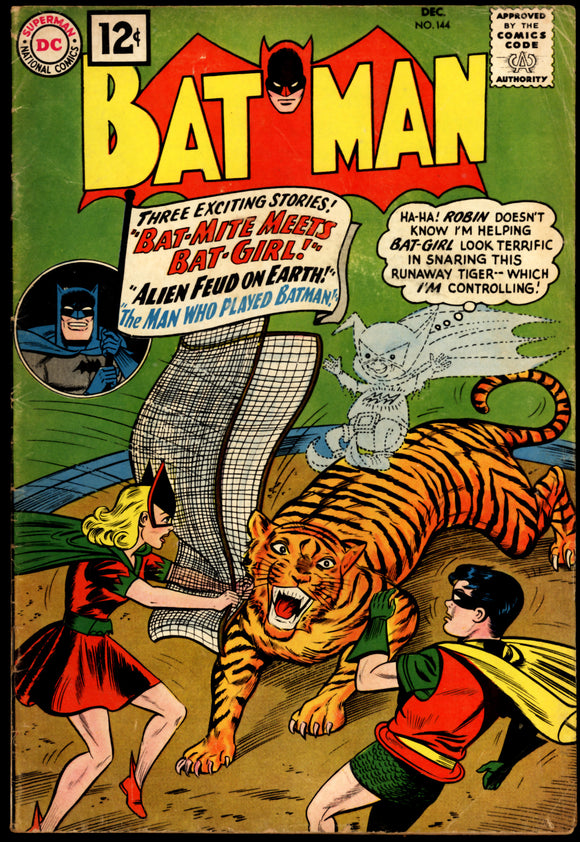 Batman #144 Dc 1961 (VG-/VG) 1st Meeting of Bat-Girl & Bat-Mite!