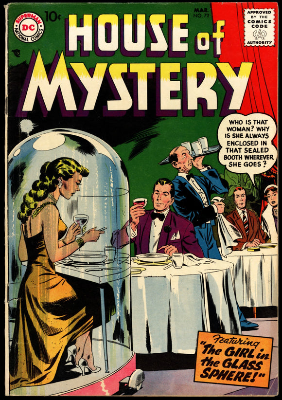 House of Mystery #72 DC Comics 1958 (FN) Jack Kirby Art!