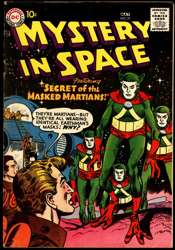 Mystery in Space #37 DC Comics 1957 (FN-) Sci-Fi Cover! Detached Staple