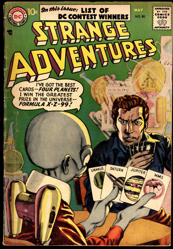 Strange Adventures #80 VG (1957) Grey Tone Alien Cover!