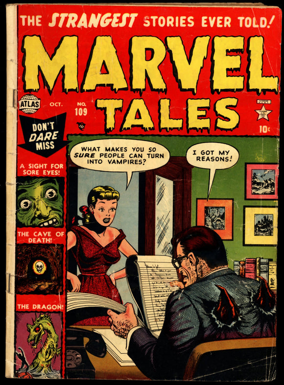 Marvel Tales #109 GD+ (1952) Pre Code Atlas Comics!