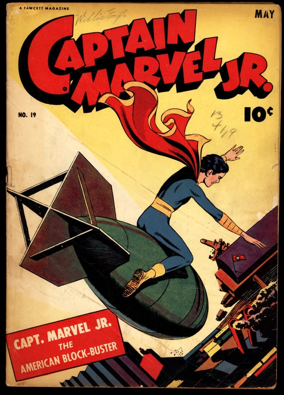 Captain Marvel Jr. #19 GD+ (1944) Classic WW II Mac Raboy Cover!