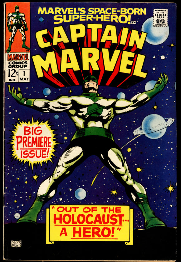 Captain Marvel #1 Marvel 1968 (FN-) 1st Solo Title!