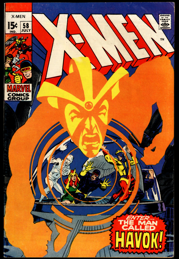 X-Men #58 Marvel 1969 (FN) 1st App. of Havok in Costume! Neal Adams!