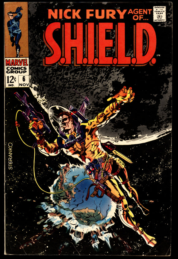 Nick Fury Agent of SHIELD #6 Marvel 1968 (FN/VF) Jim Steranko Art!