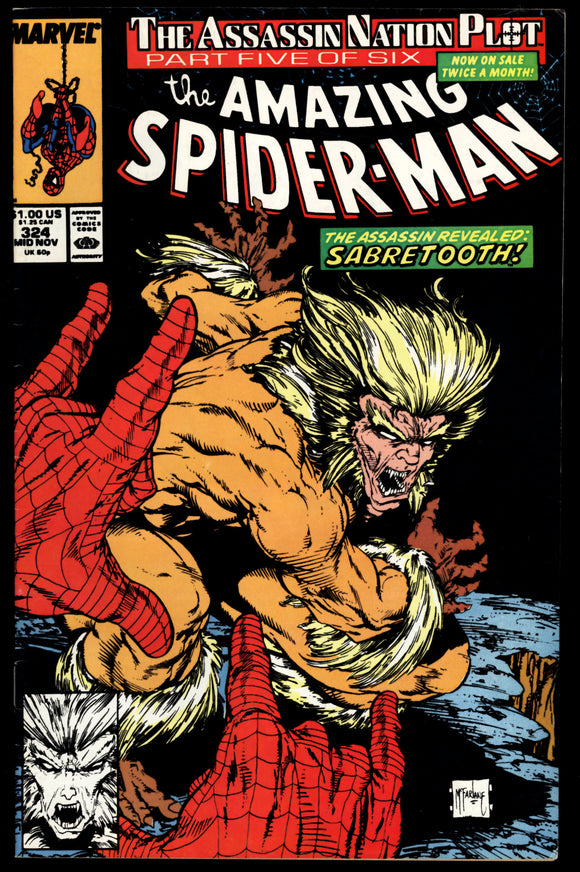 Amazing Spider-Man #324 1989 (VF-) Todd McFarlane Cover!