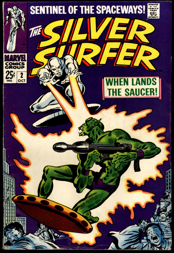 Silver Surfer #2 Marvel 1968 (VG+) 1st App. of Badoon!