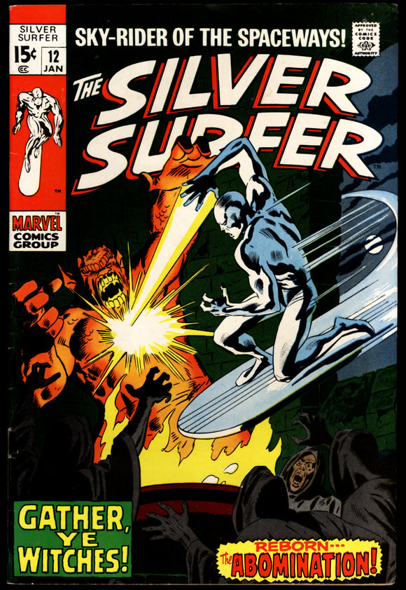 Silver Surfer #12 Marvel 1970 (FN/VF) 3rd App. of Abomination!
