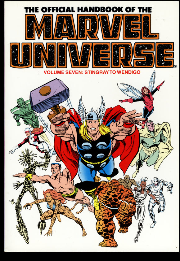 Official Handbook Marvel Universe Vol 7 Stingray To Wendigo 1987 TPB