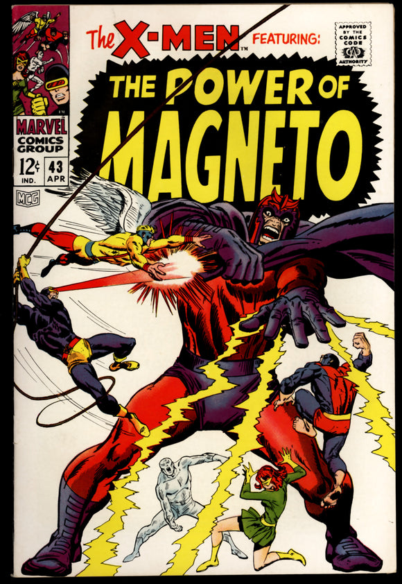 X-Men #43 FN+ (1968) Classic Magneto cover vs X-Men!