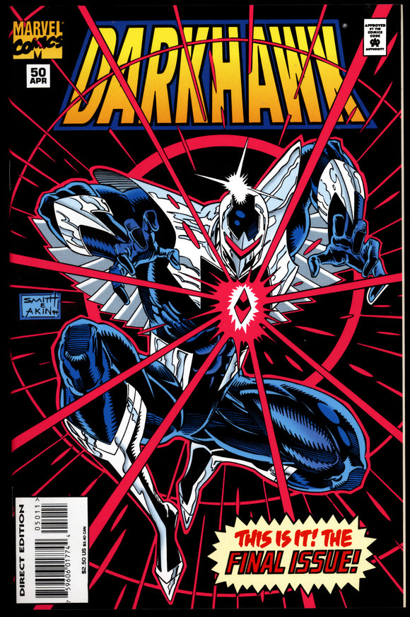 Darkhawk #50 Marvel 1995 (NM) Final Issue - Low Print Run!