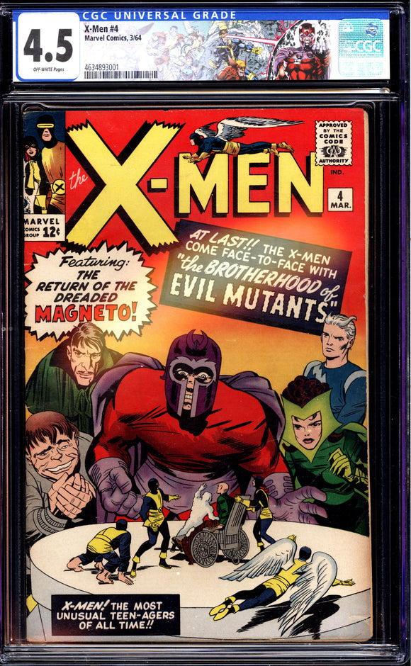X-Men #4 CGC 4.5 (1963) 1st app. of Scarlet Witch, Quick Silver & Toad!