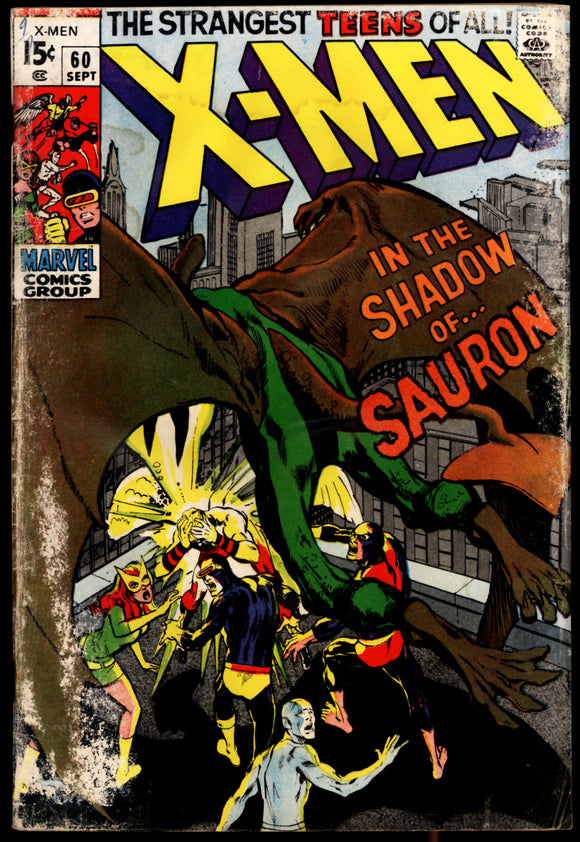X-Men #60 GD+  (1969) 1st app. of Sauron! Water Damaged!