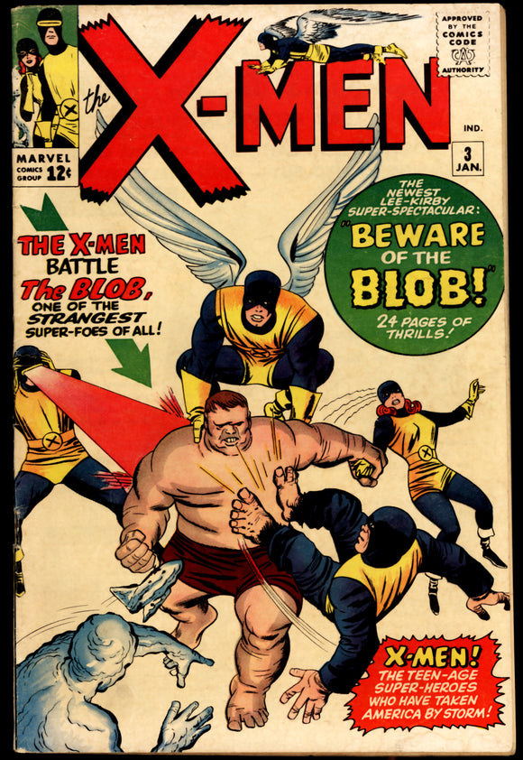 X-Men #3 VG/VG+ (1964) 1st appearance of Blob!
