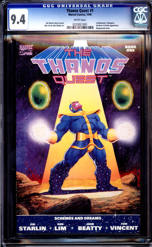 Thanos Quest Book One CGC 9.4 (1990) 1st Printing NEWSSTAND!