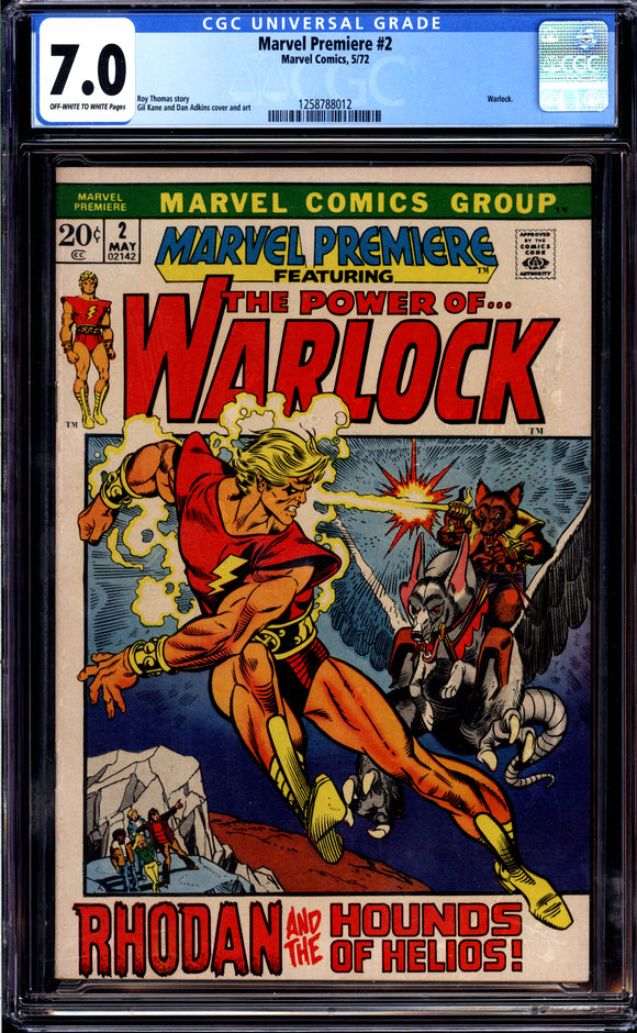 Marvel Premiere #2 CGC 7.0 (1972) Gil Kane Cover & Art! Roy Thomas