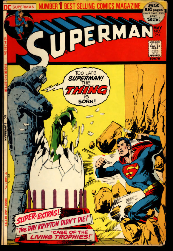 Superman #251  FN+ (1971) Neal Adams cover!