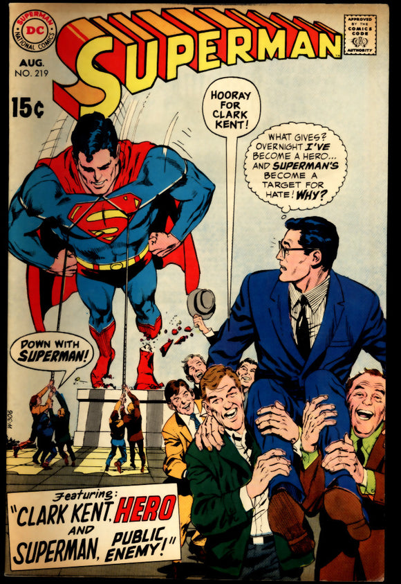 Superman #219 FN (1969) Curt Swan!