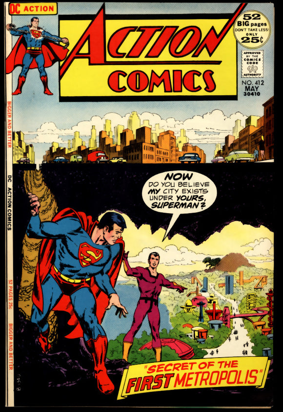 Action Comics #412 NM- (1972) Secret of 1st Metropolis!