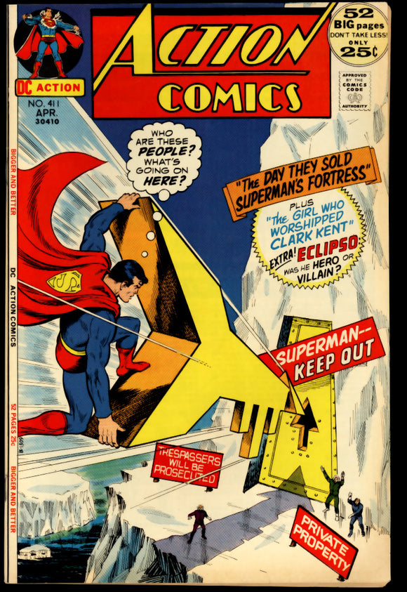 Action Comics #411 VF+ (1972) 1st Eclipso in series!