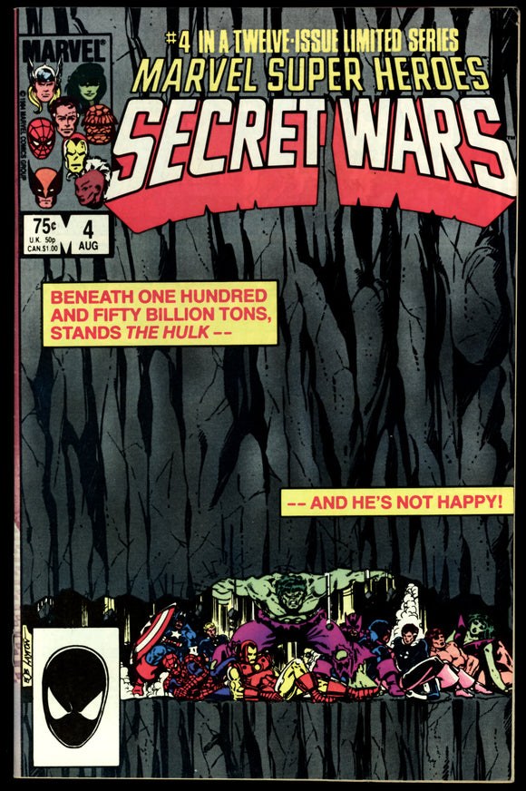 Marvel Super Heroes Secret Wars #4 1984 (VF) Mike Zeck Cover!