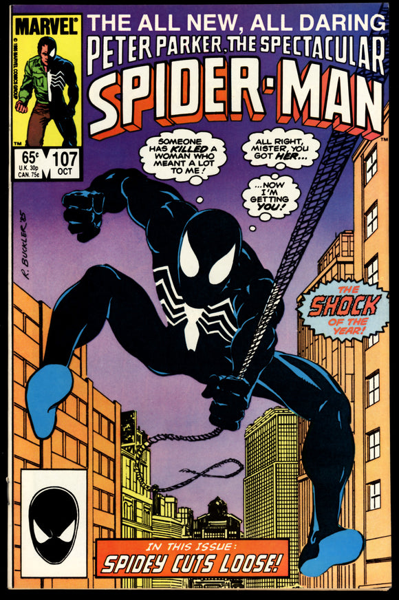 Spectacular Spider-Man #107 Marvel 1985 (VF+) 1st Sin Eater!
