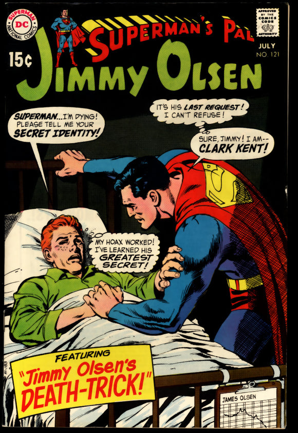Superman's Pal Jimmy Olsen #121 VF (1969) Death Trick.