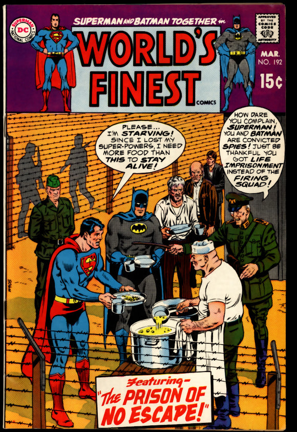 World's Finest Comics #192 VF/NM (1970) Prison camp cover.