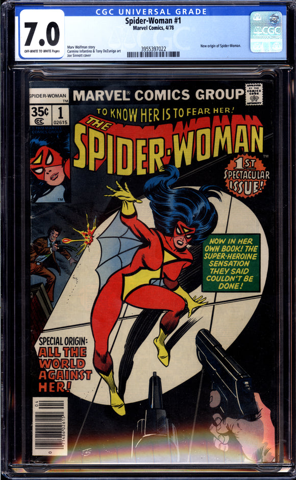 Spider-Woman #1 CGC 7.0 (1978) New Costume & Origin!