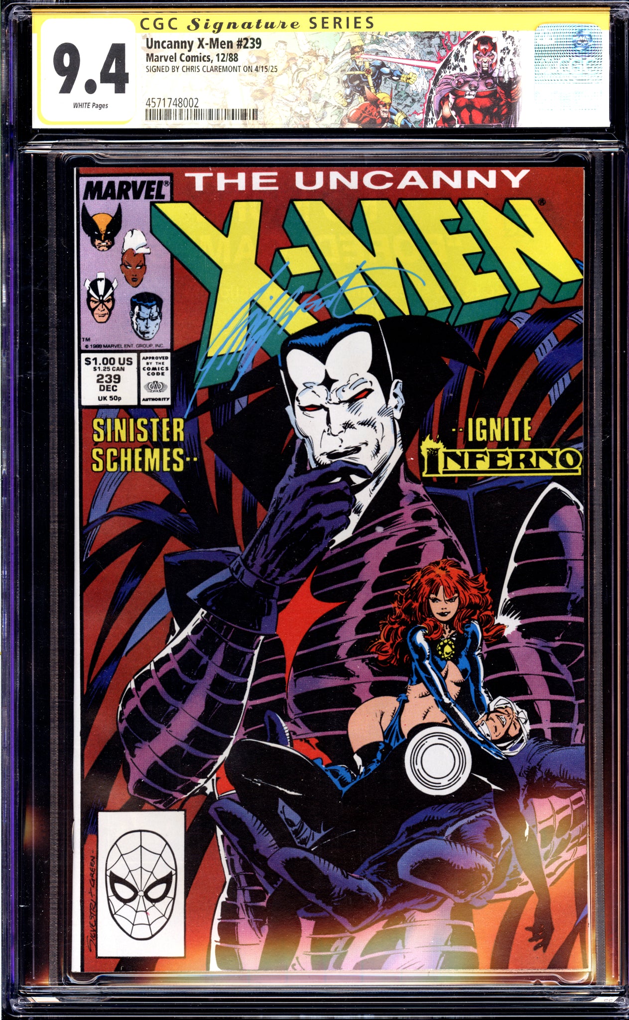 Chris Claremont氏 直筆サイン X-MEN #139 CGC9.0 Chris Claremont氏 直筆サイン X-MEN #139 CGC9.0