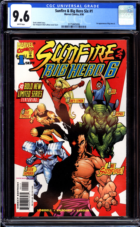 Sunfire & Big Hero Six #1 CGC 9.6 (1998) 1st Appearance of Big