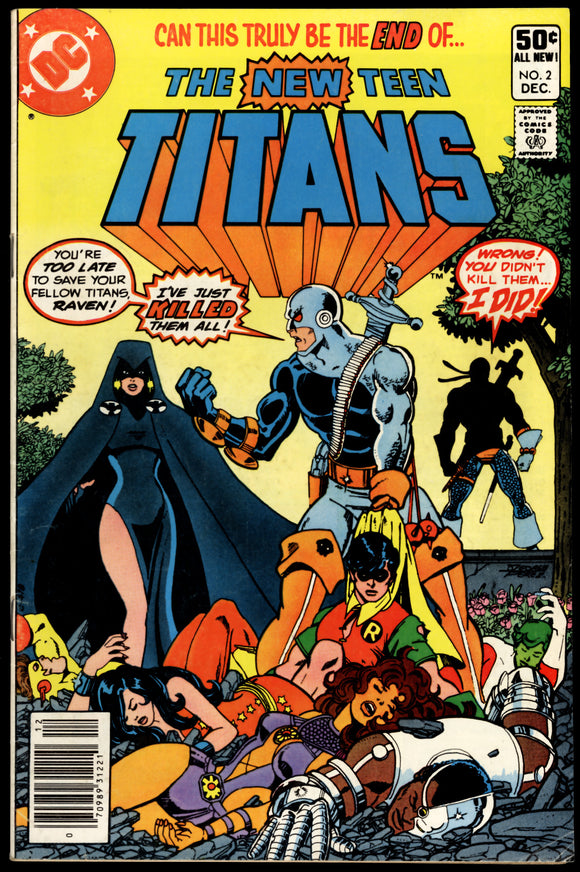 New Teen Titans #2 FN+ (1980) 1st Deathstroke! NEWSSTAND!