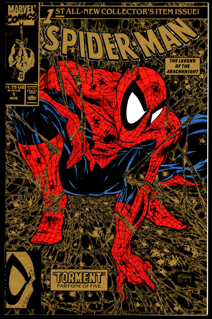 Spider-Man #1 Marvel 1990 (NM-) Todd McFarlane Gold Cover
